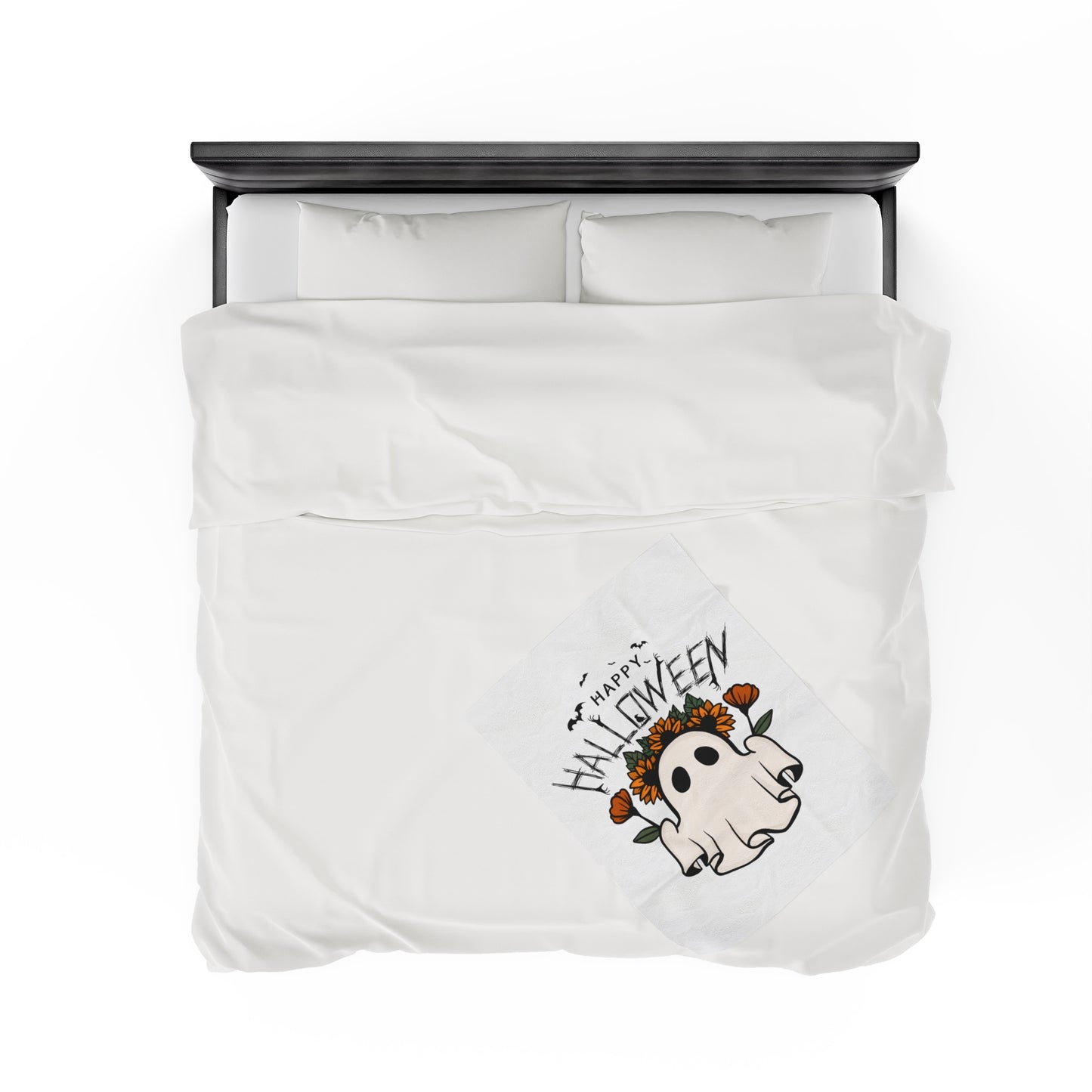 Couverture en peluche en velours - Halloween - Petit Fantôme - 03