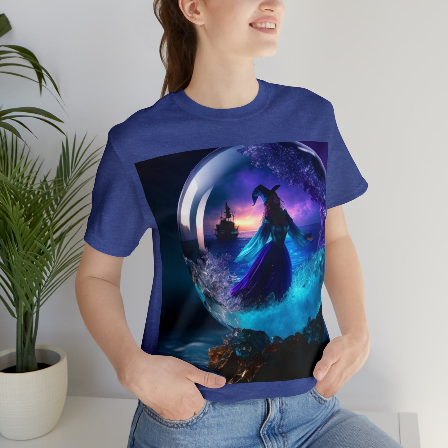 Camiseta de manga corta unisex Jersey - Halloween Witch AI - 01