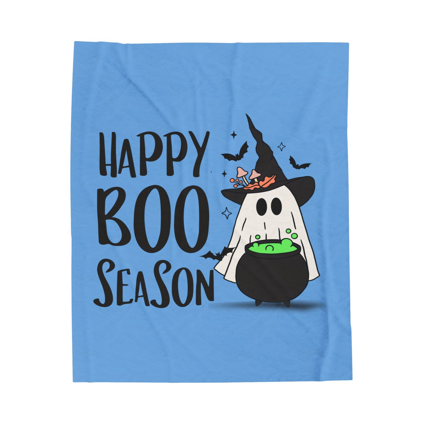 Velveteen Plush Blanket - Halloween - Little Ghost - 20-04