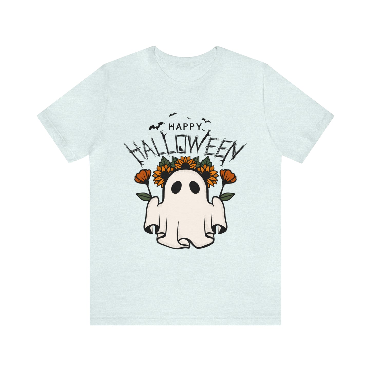 Tee-shirt à manches courtes en jersey unisexe - Halloween - Petit Fantôme - 03