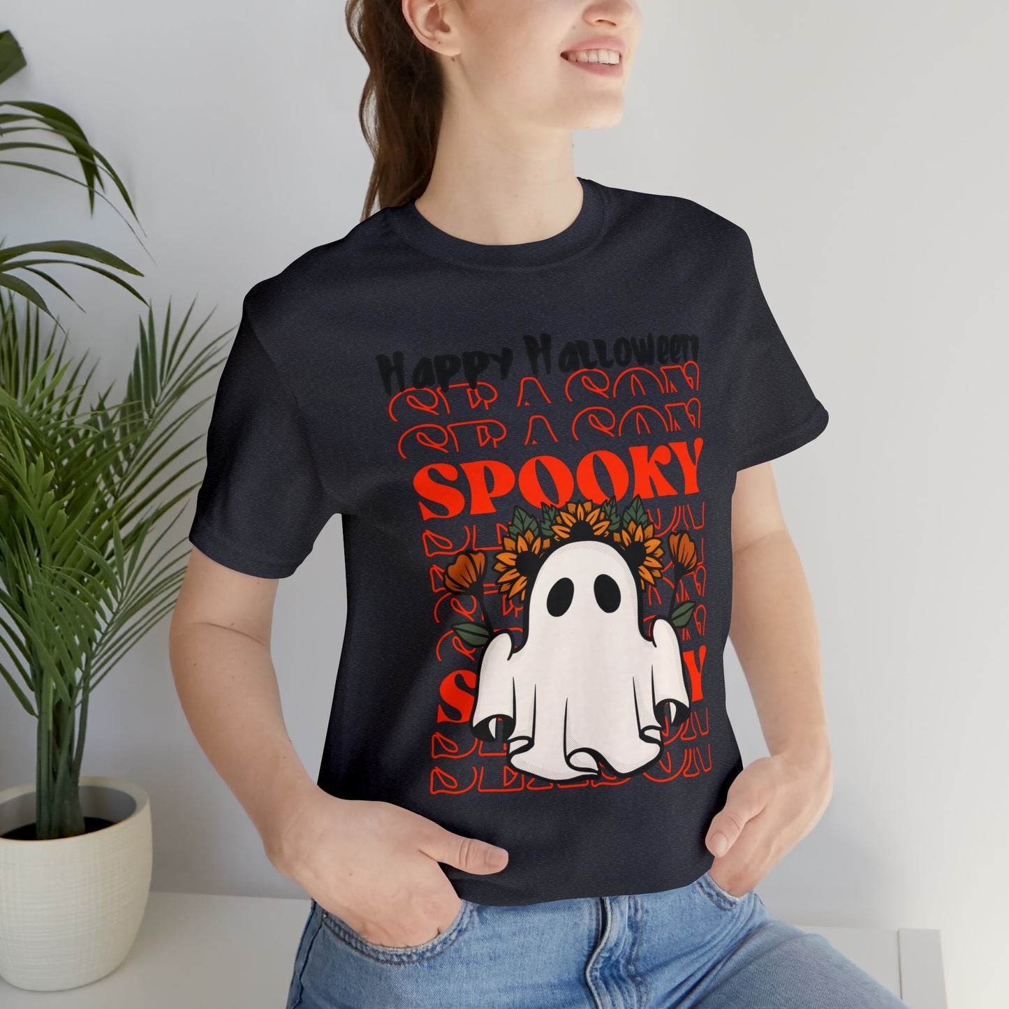 Camiseta de manga corta Unisex Jersey - Halloween - Pequeño Fantasma - 11