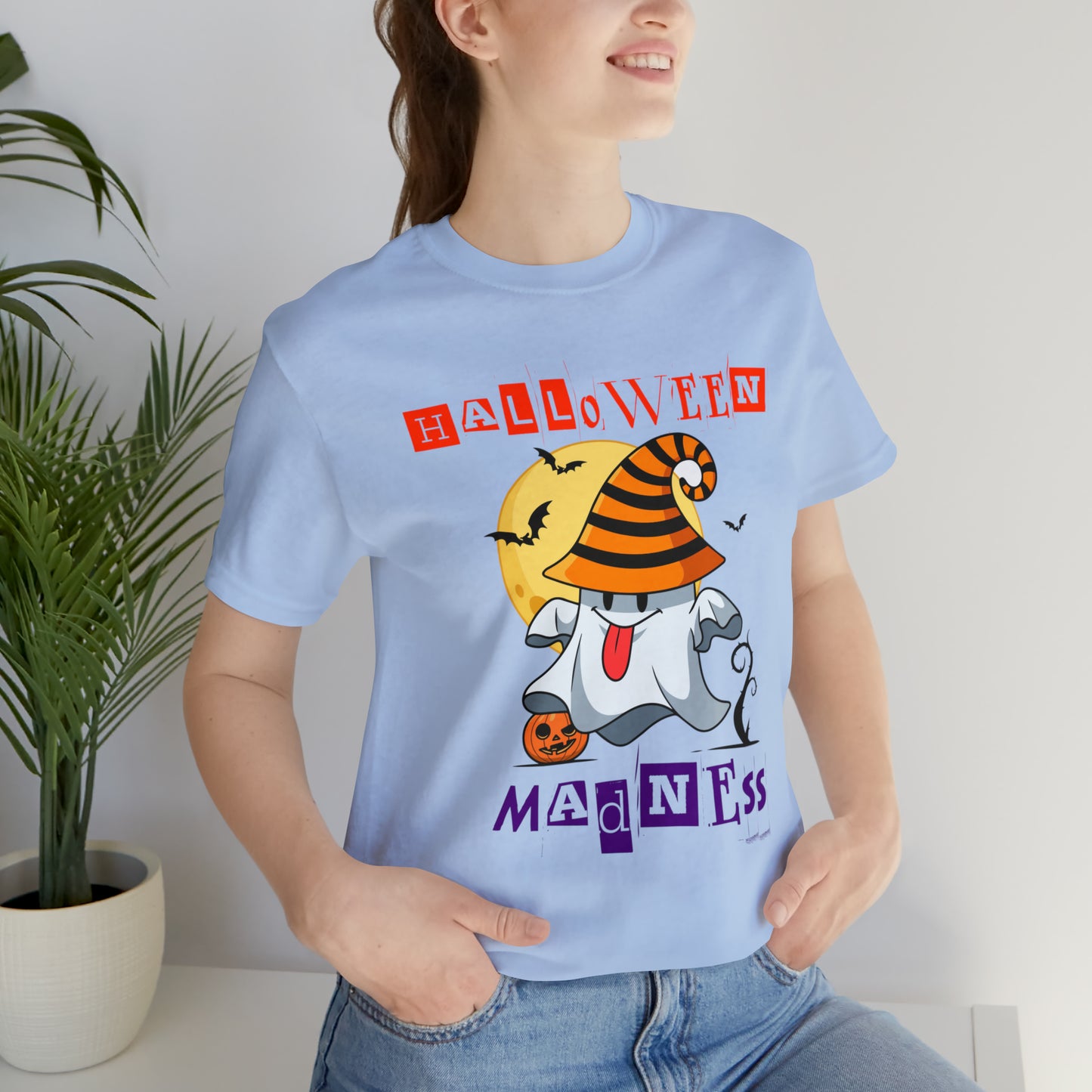 Camiseta de manga corta de jersey unisex - Halloween - Pequeño fantasma - 04