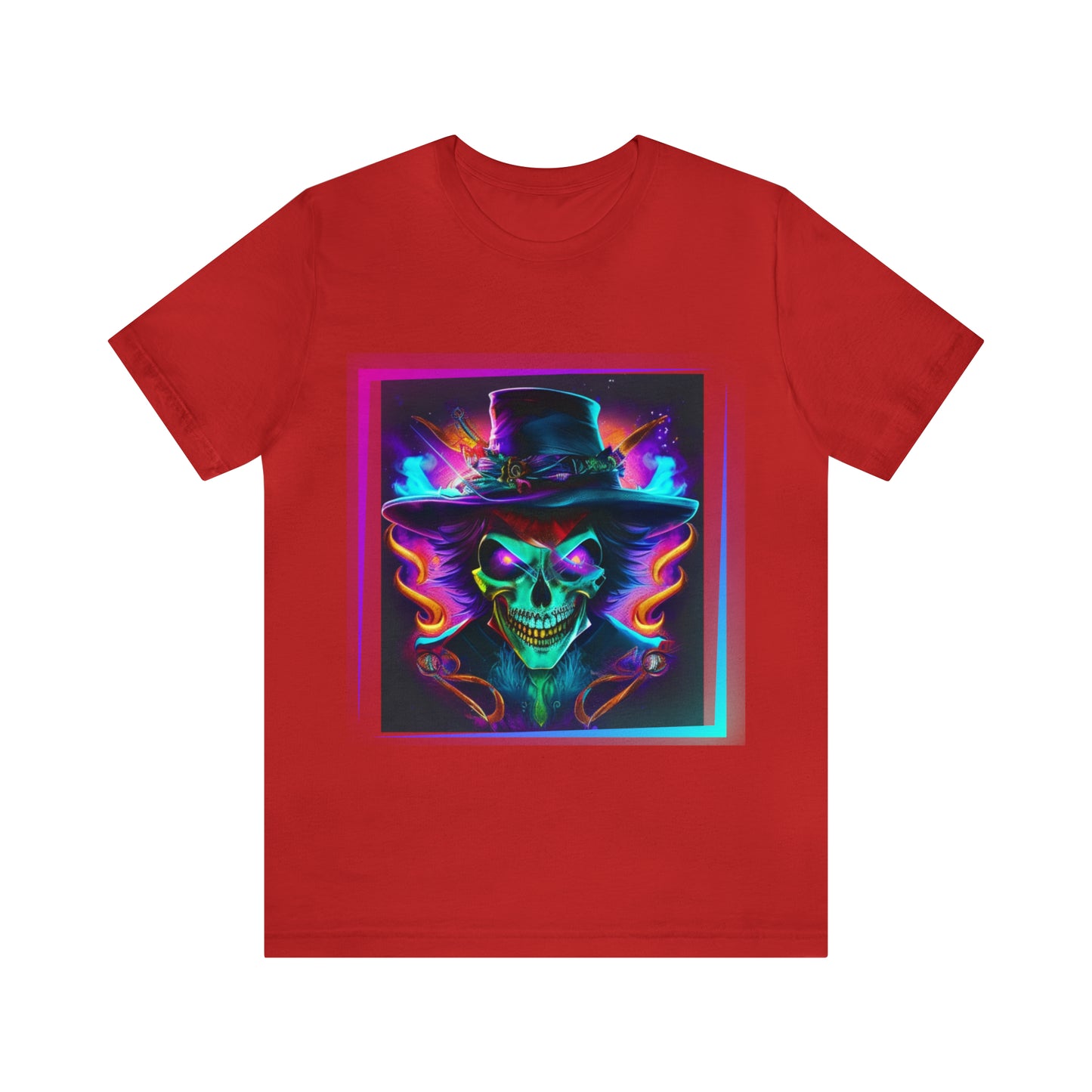 Camiseta de manga corta unisex Jersey - Calaveras de brujas de Halloween - 01