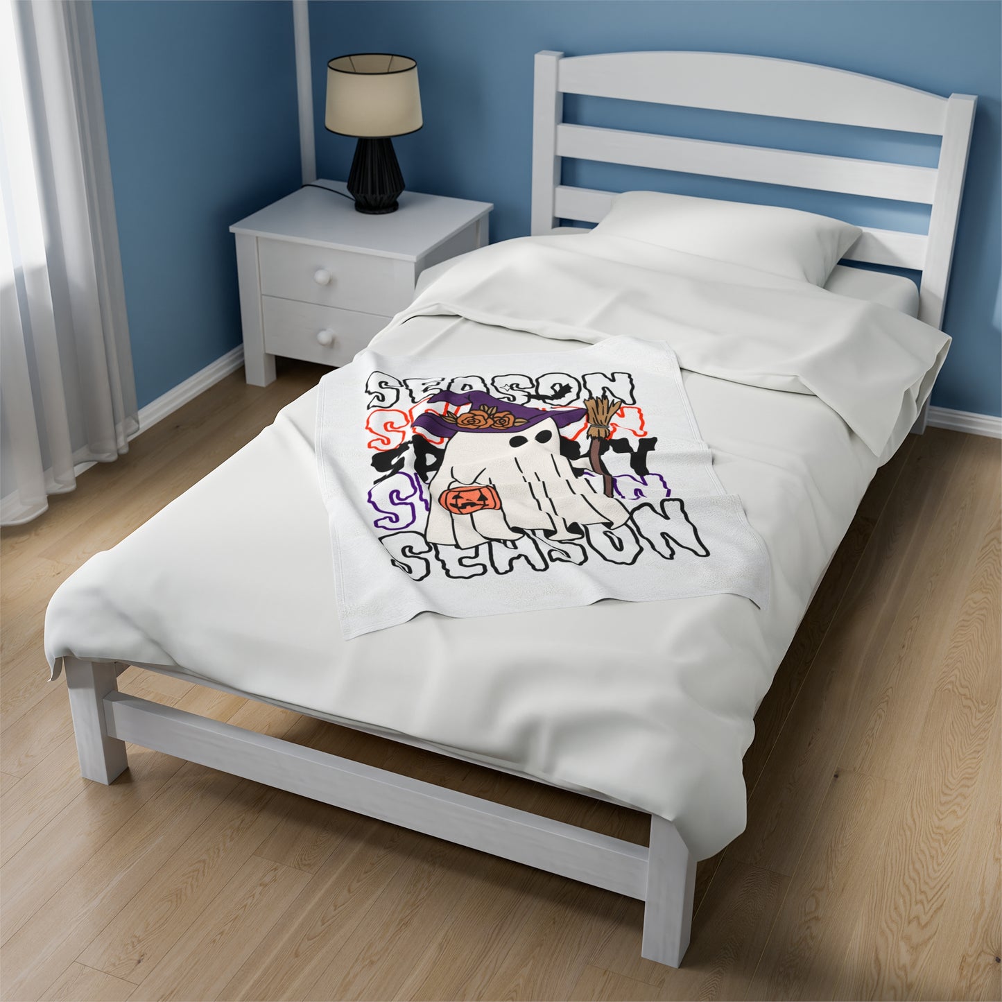 Couverture Peluche Velours - Halloween - Petit Fantôme - 13