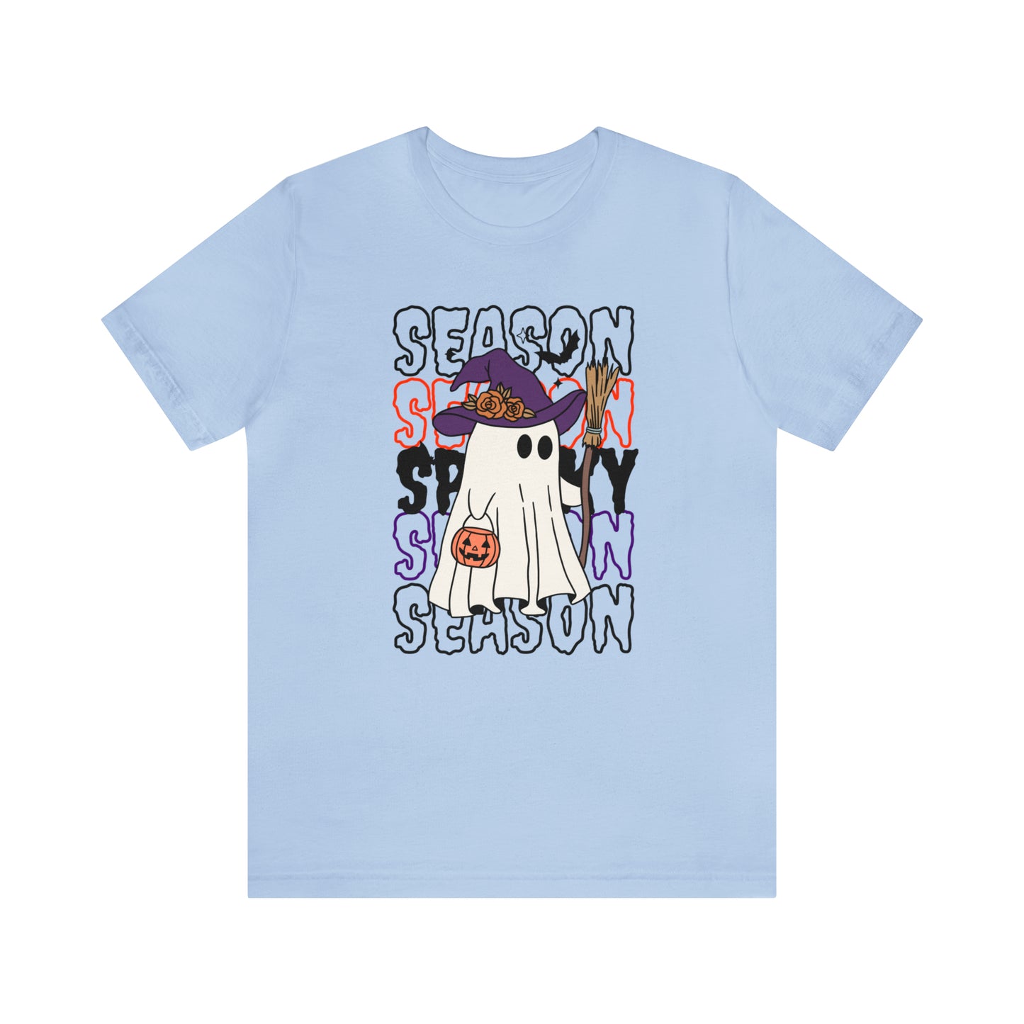 Camiseta de manga corta de jersey unisex - Halloween - Pequeño fantasma - 13
