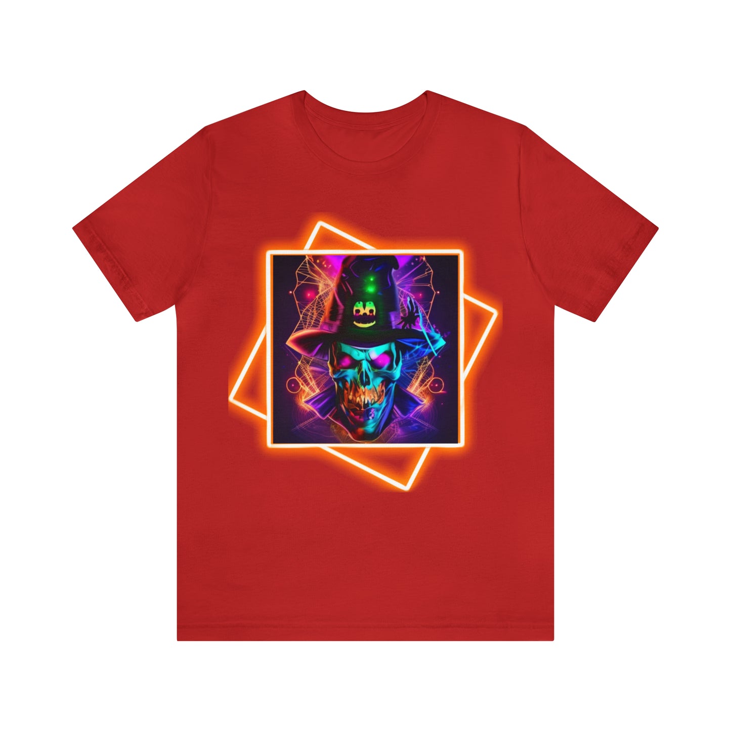 Camiseta de manga corta unisex Jersey - Calaveras de brujas de Halloween - 03