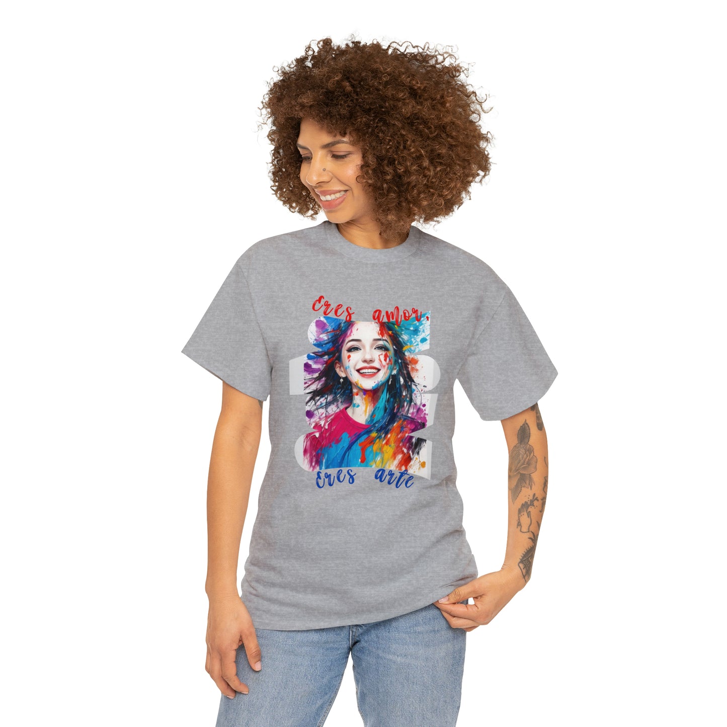 Camiseta unisex de algodón pesado - Amor y libertad - 05