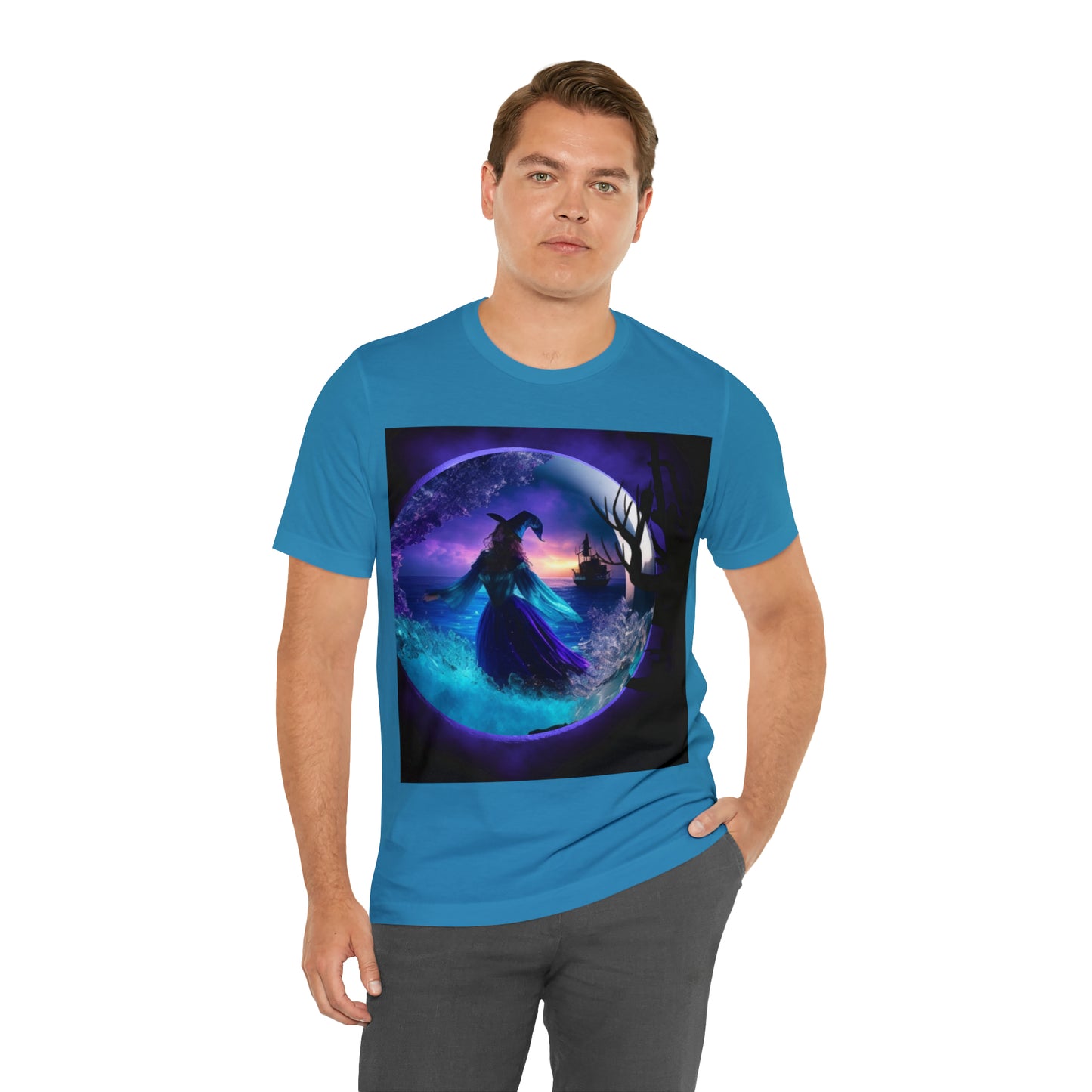 Camiseta de manga corta unisex Jersey - Halloween Witch AI - 02