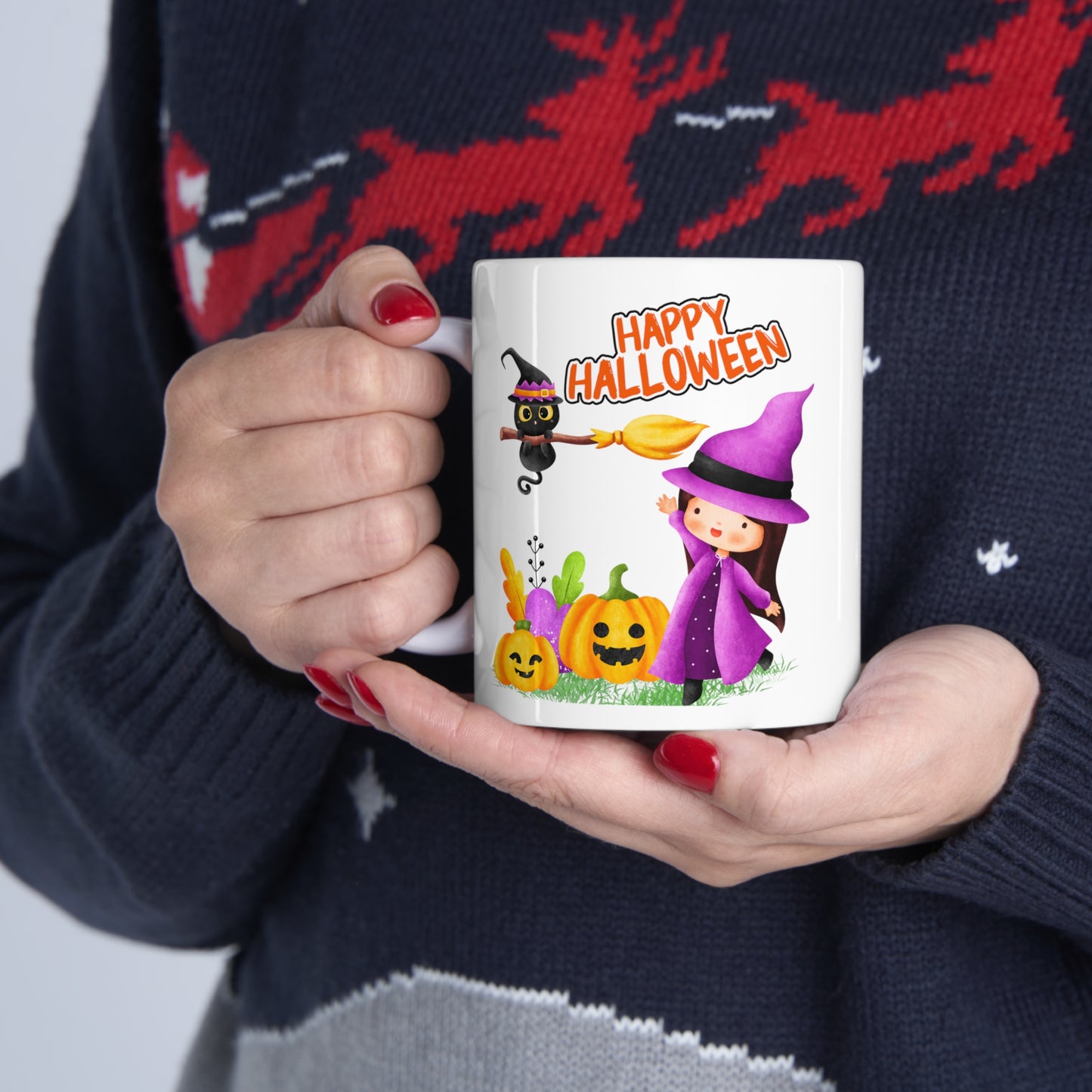 Mug en céramique 11oz - Halloween - Jeune sorcière - 02