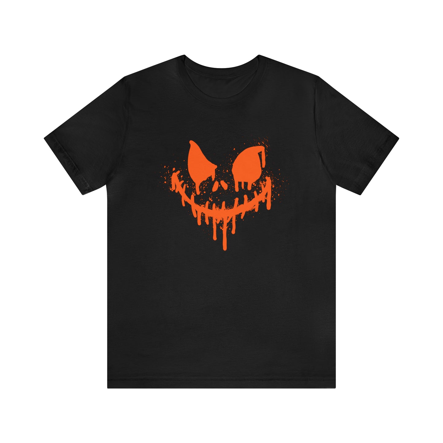 Camiseta de manga corta Unisex Jersey - Cara de terror de Halloween - 01