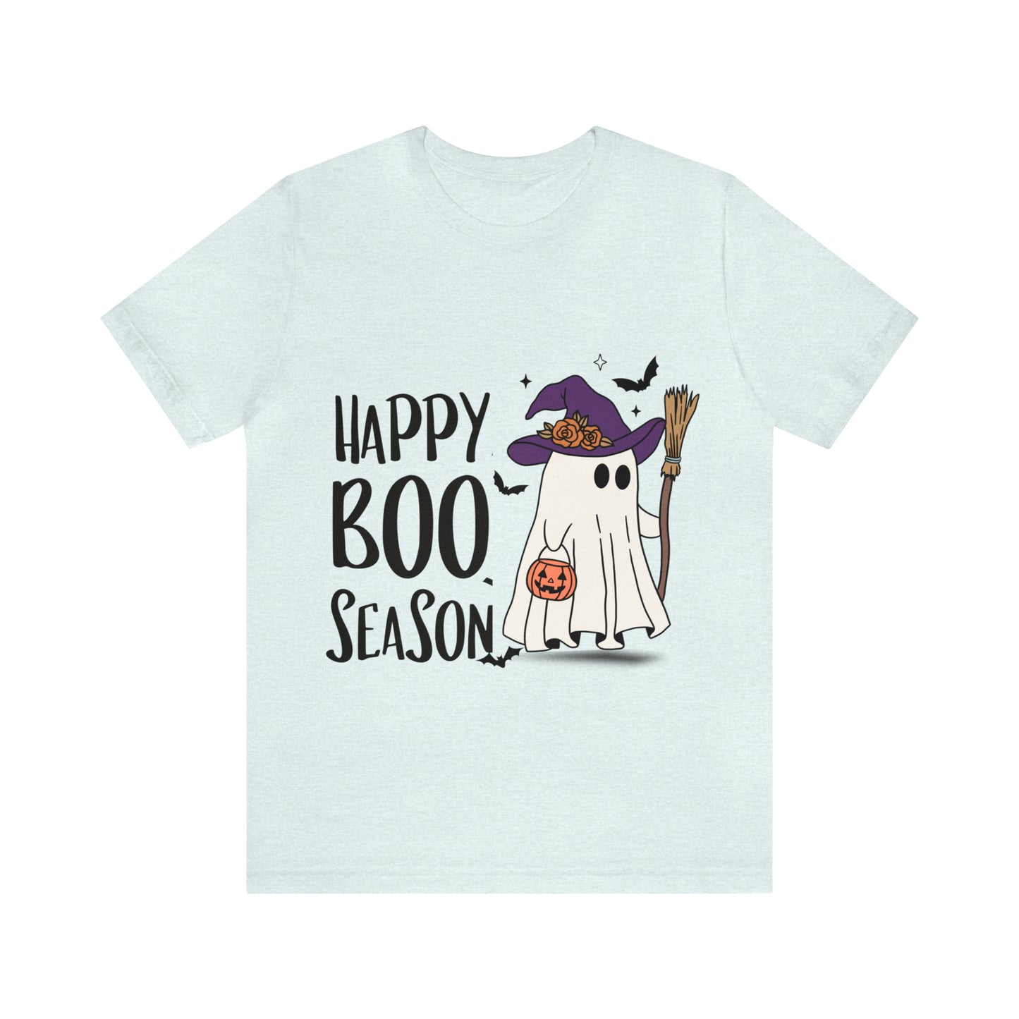 Tee-shirt à manches courtes en jersey unisexe - Halloween - Petit Fantôme - 21