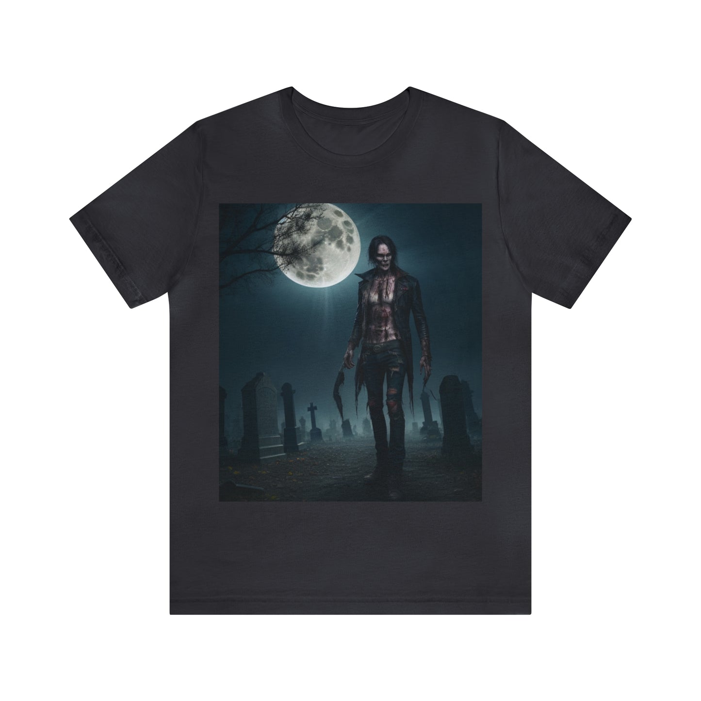 Camiseta de manga corta Unisex Jersey - Halloween Skeleton man AI - 04