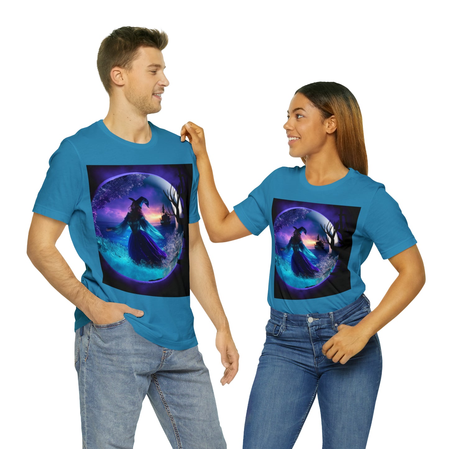 Camiseta de manga corta unisex Jersey - Halloween Witch AI - 02