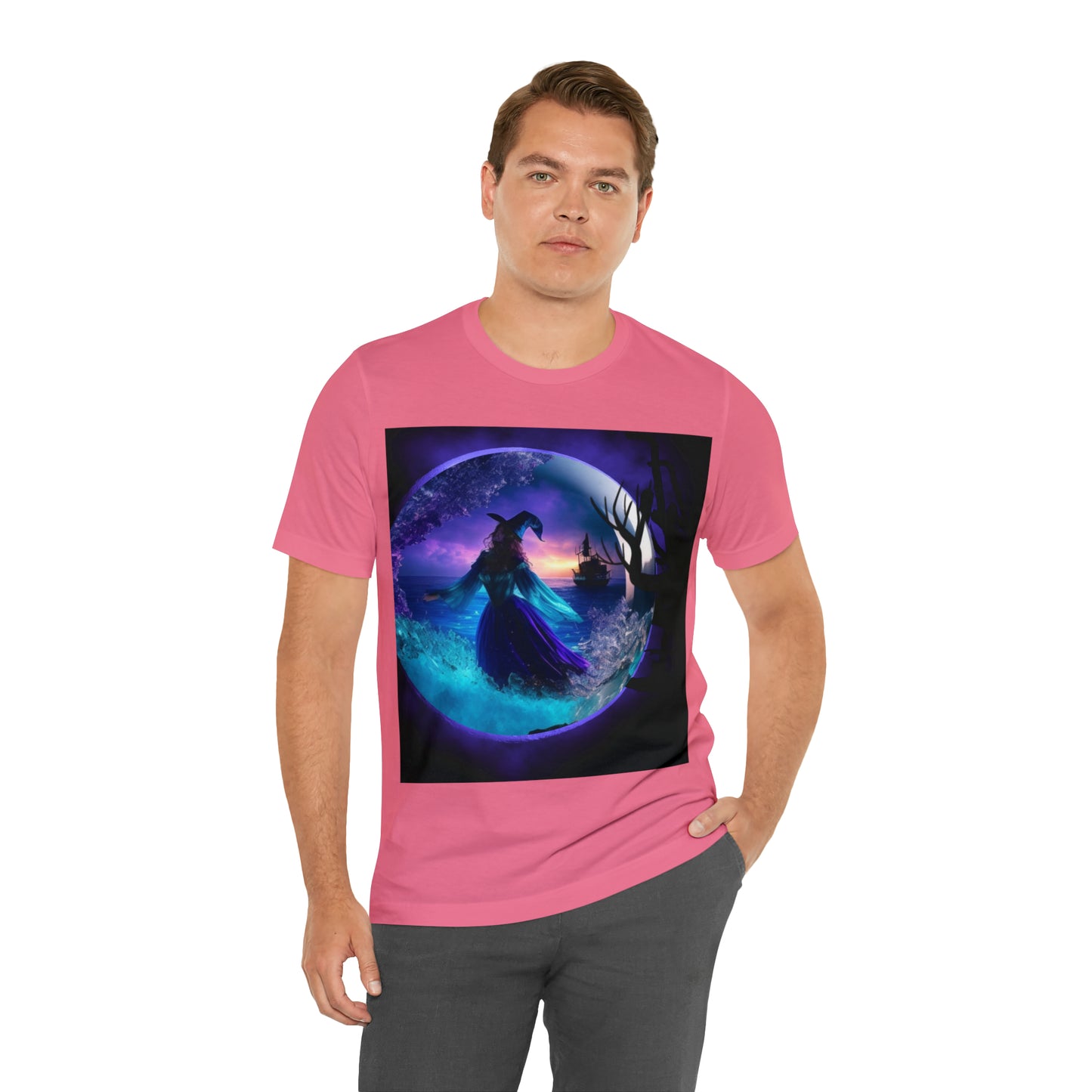 Camiseta de manga corta unisex Jersey - Halloween Witch AI - 02