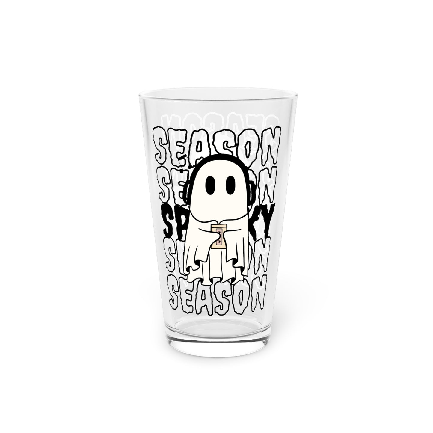 Vaso de pinta, 16 oz - Halloween - Pequeño fantasma - 16