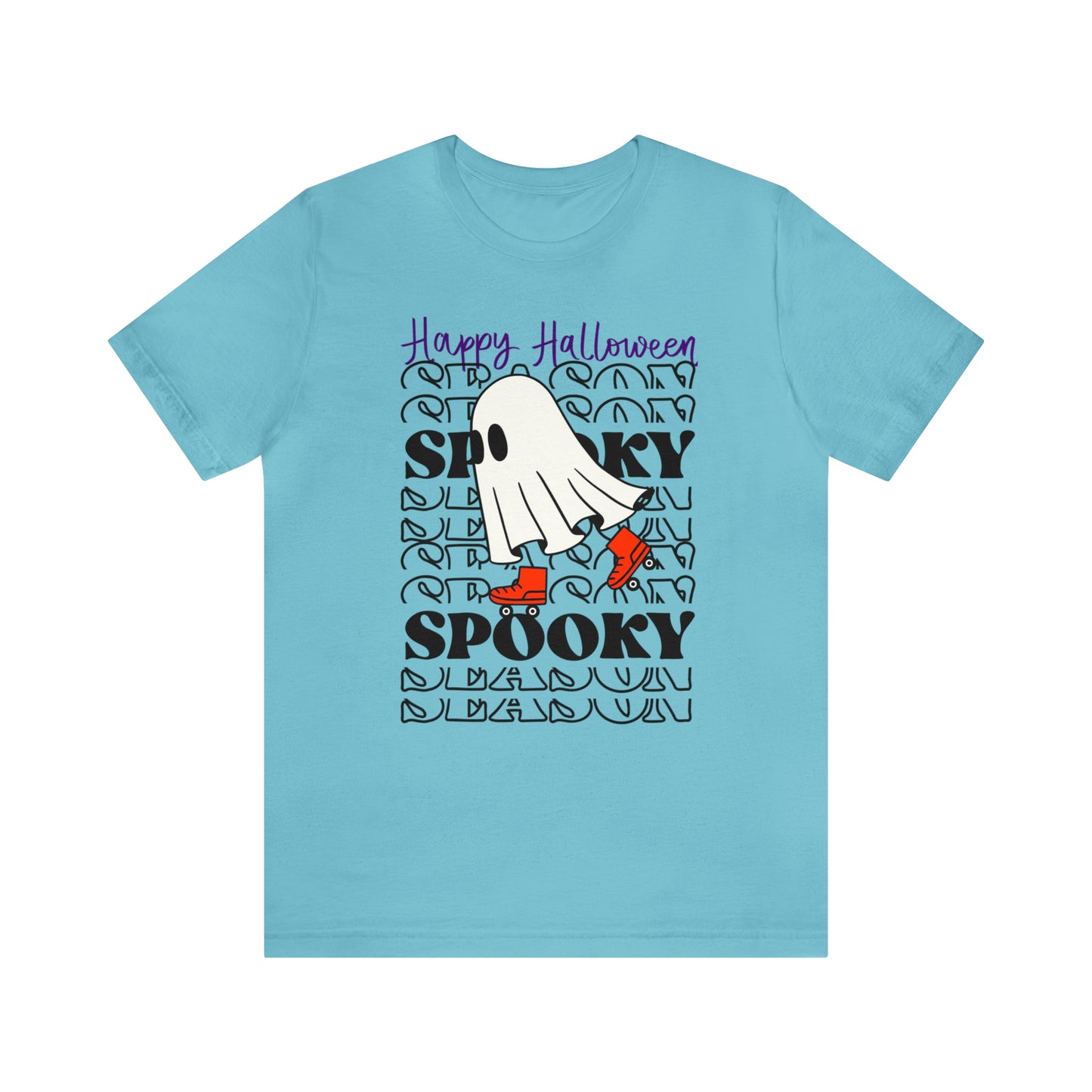 Tee-shirt à manches courtes en jersey unisexe - Halloween - Petit Fantôme - 10