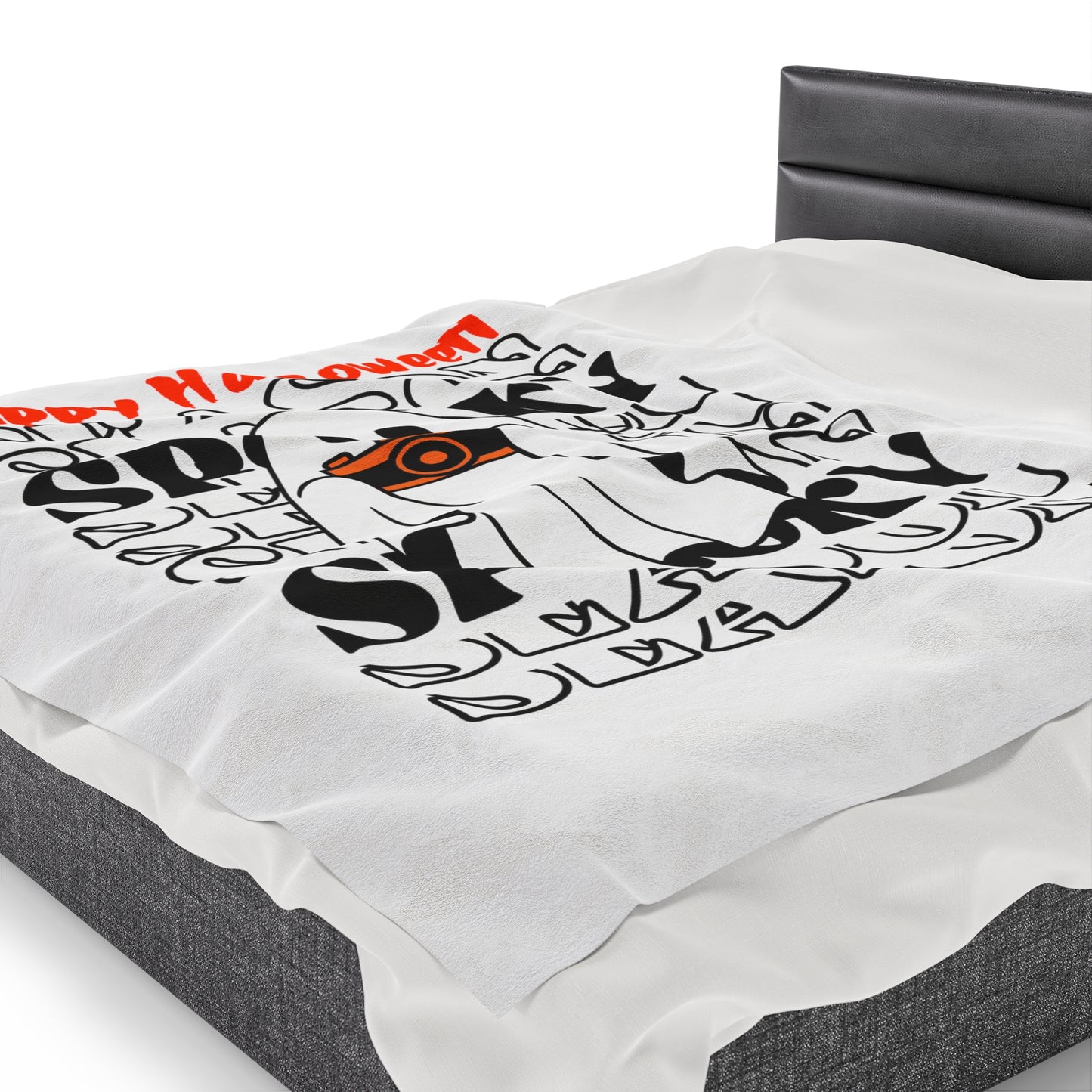 Couverture en Peluche Velours - Halloween - Petit Fantôme - 08