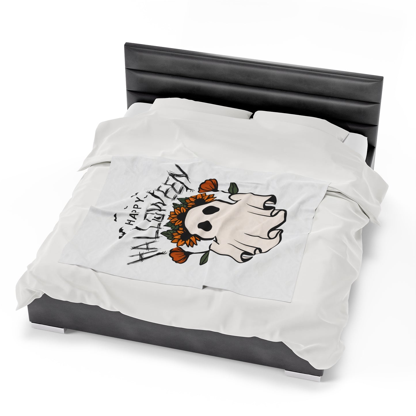 Couverture en peluche en velours - Halloween - Petit Fantôme - 03