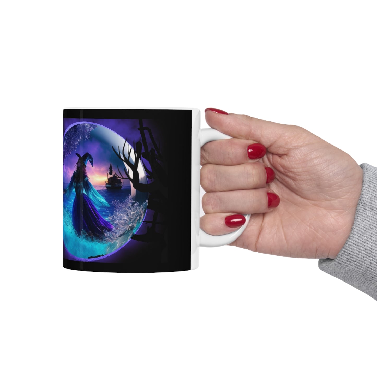 Taza de Cerámica 11oz - Bruja de Halloween AI - 02