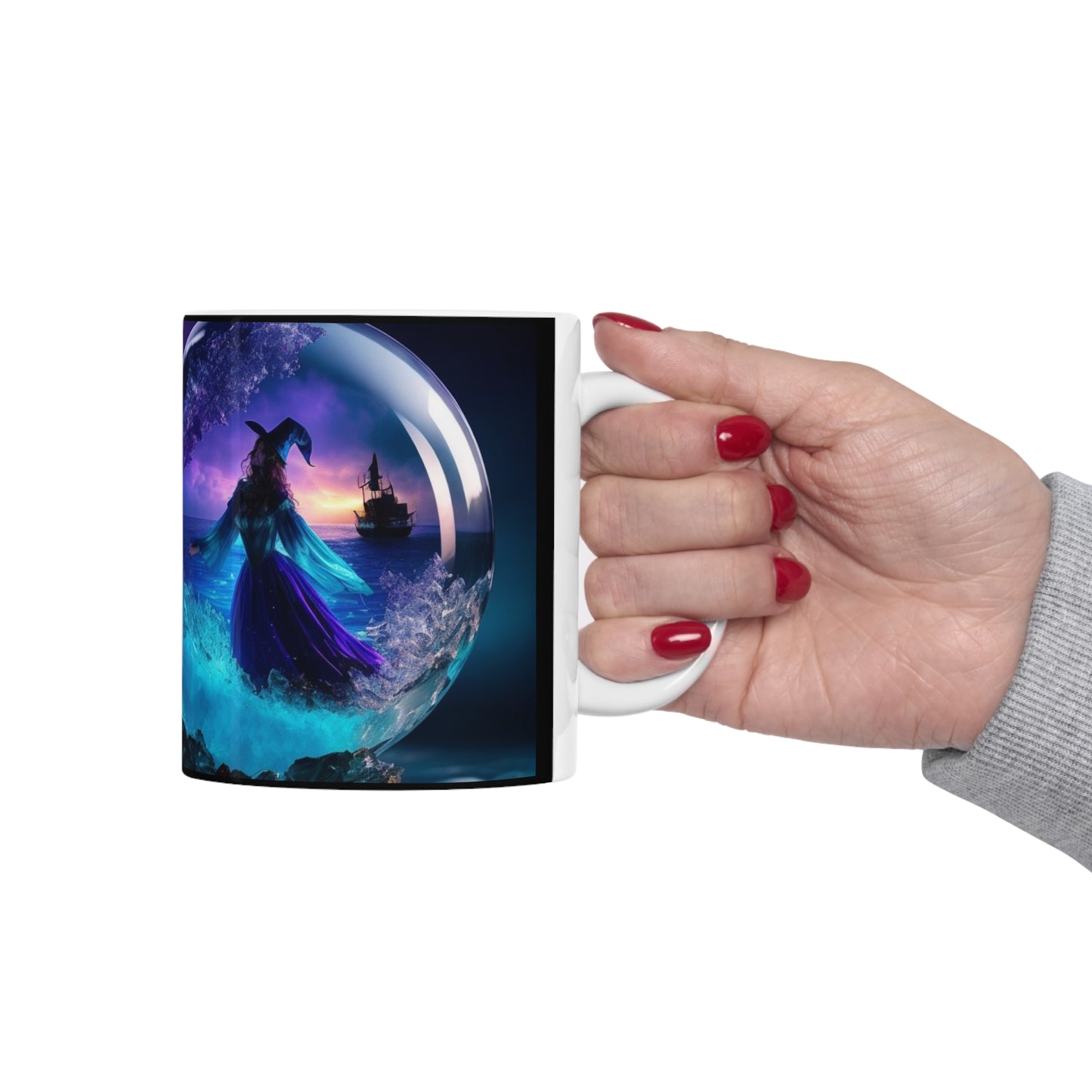Taza de Cerámica 11oz - Bruja de Halloween AI - 01