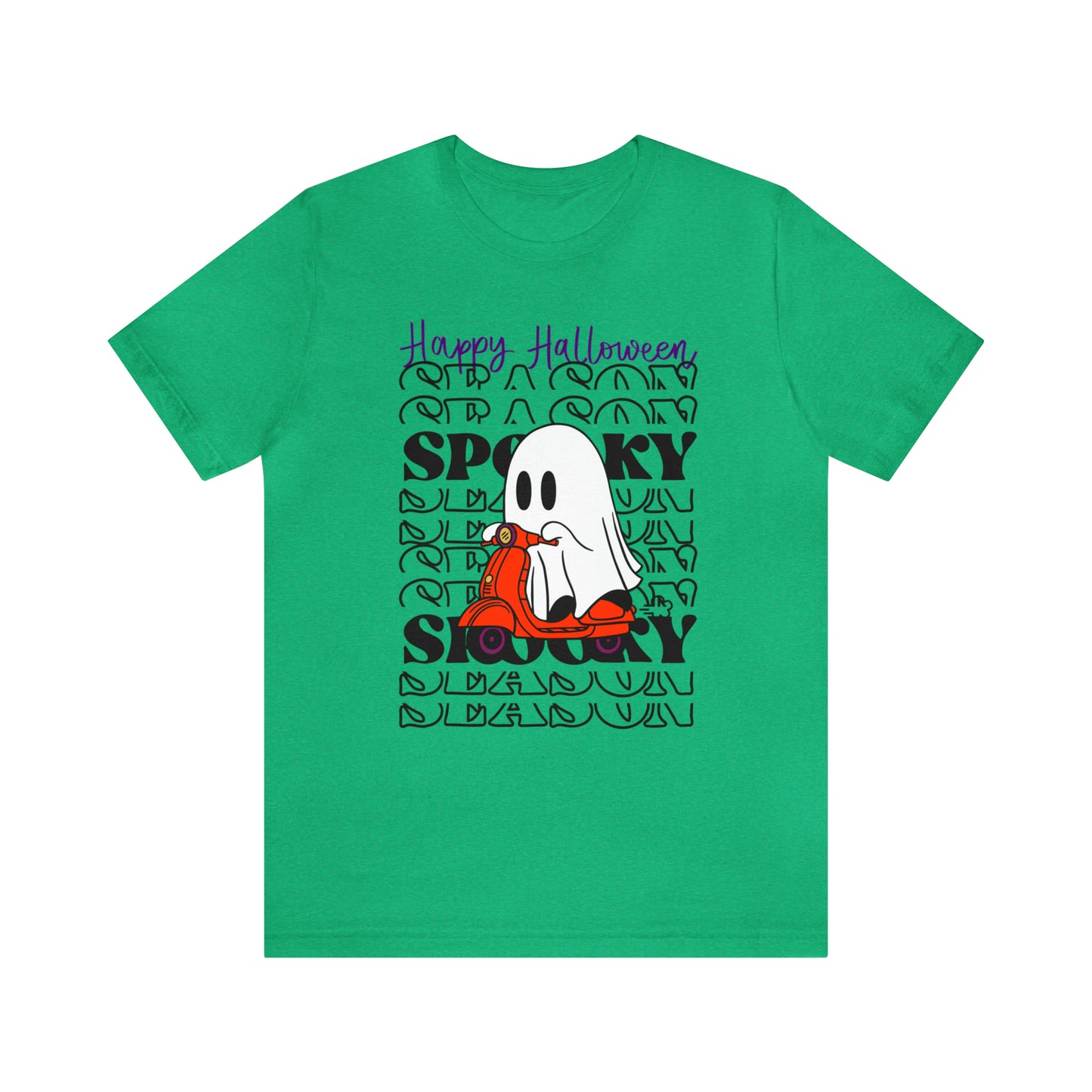 Tee-shirt à manches courtes en jersey unisexe - Halloween - Petit Fantôme - 09