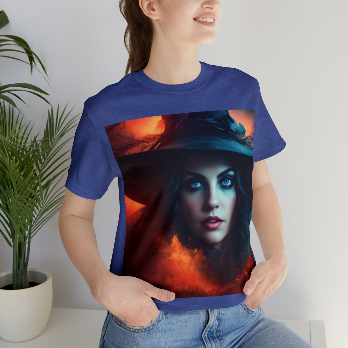 Camiseta de manga corta unisex Jersey - Halloween Witch AI - 07