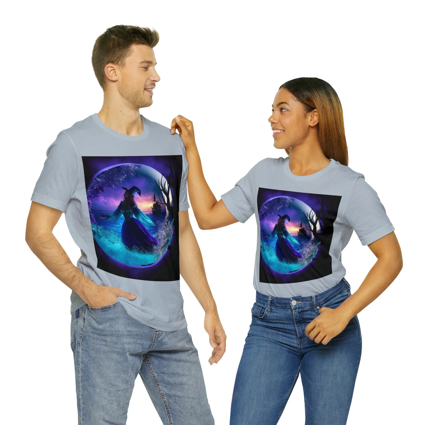 Camiseta de manga corta unisex Jersey - Halloween Witch AI - 02