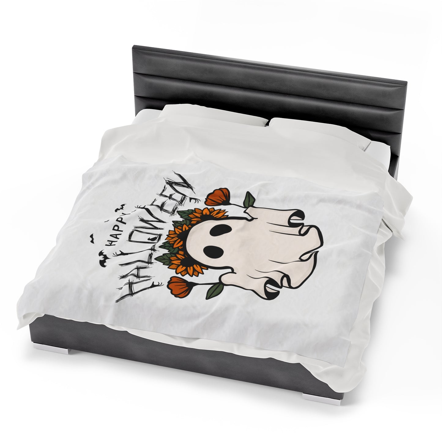 Couverture en peluche en velours - Halloween - Petit Fantôme - 03