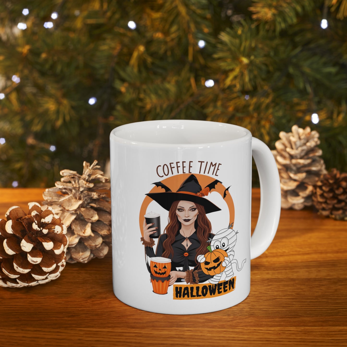 Mug en céramique 11oz - Sorcière d'Halloween - 01
