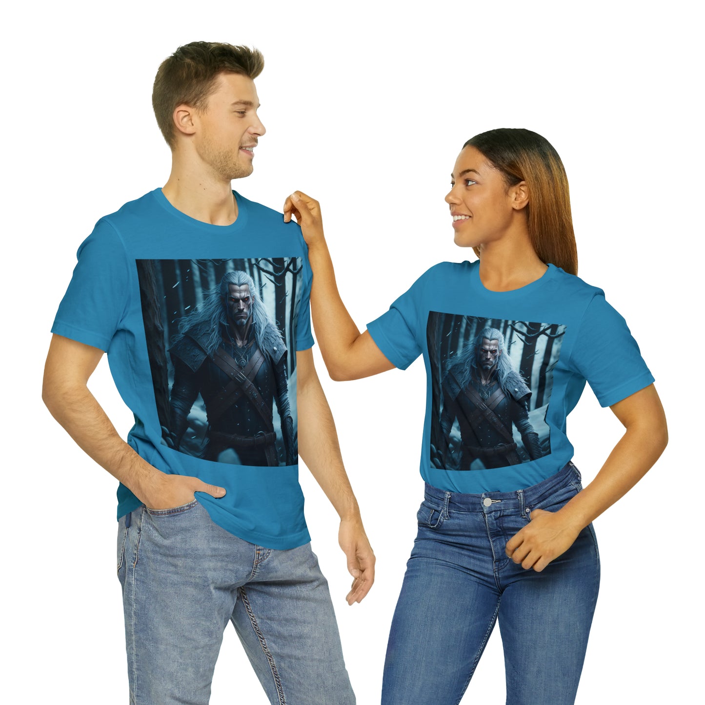 Camiseta de manga corta Unisex Jersey - Halloween Witch man AI - 01
