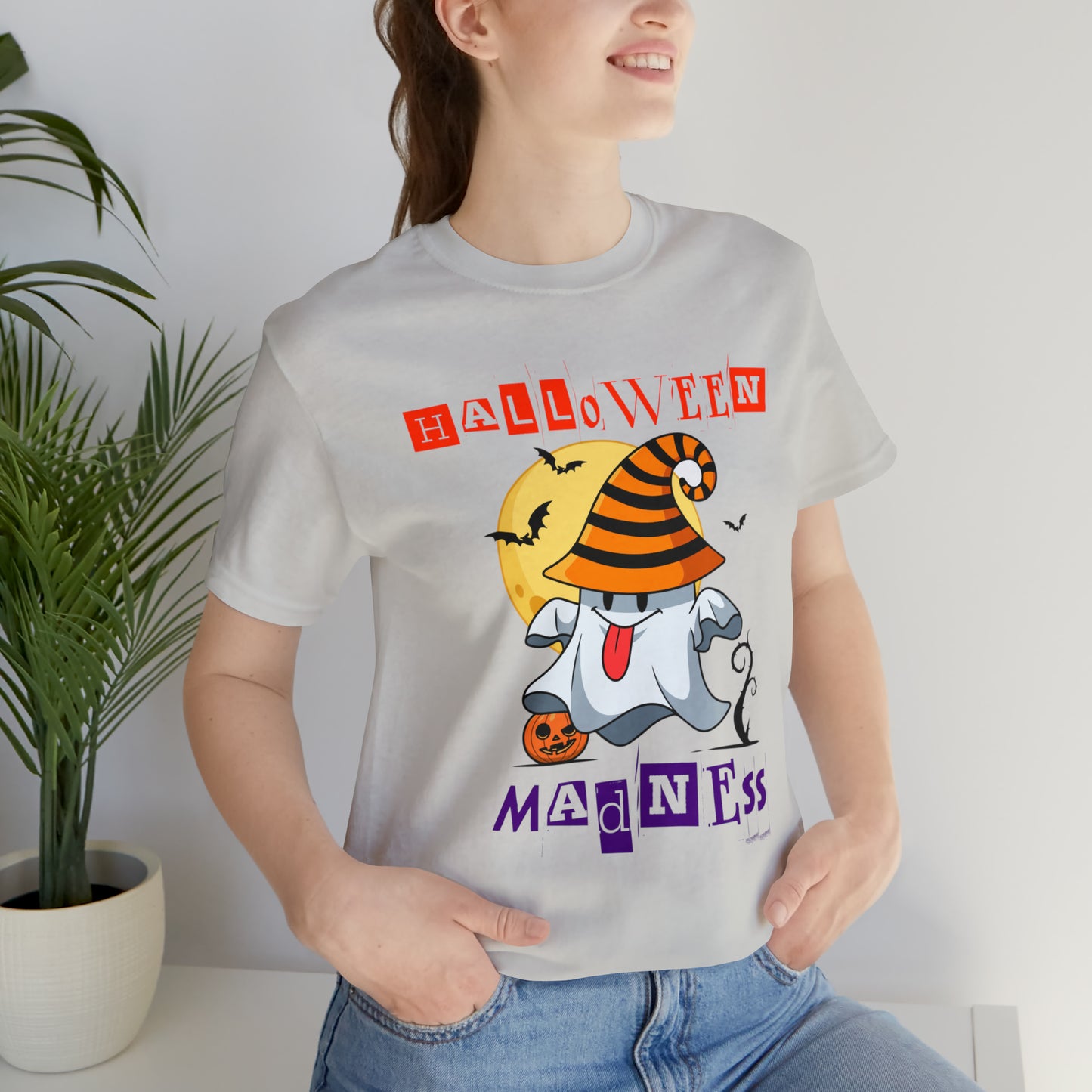 Camiseta de manga corta de jersey unisex - Halloween - Pequeño fantasma - 04
