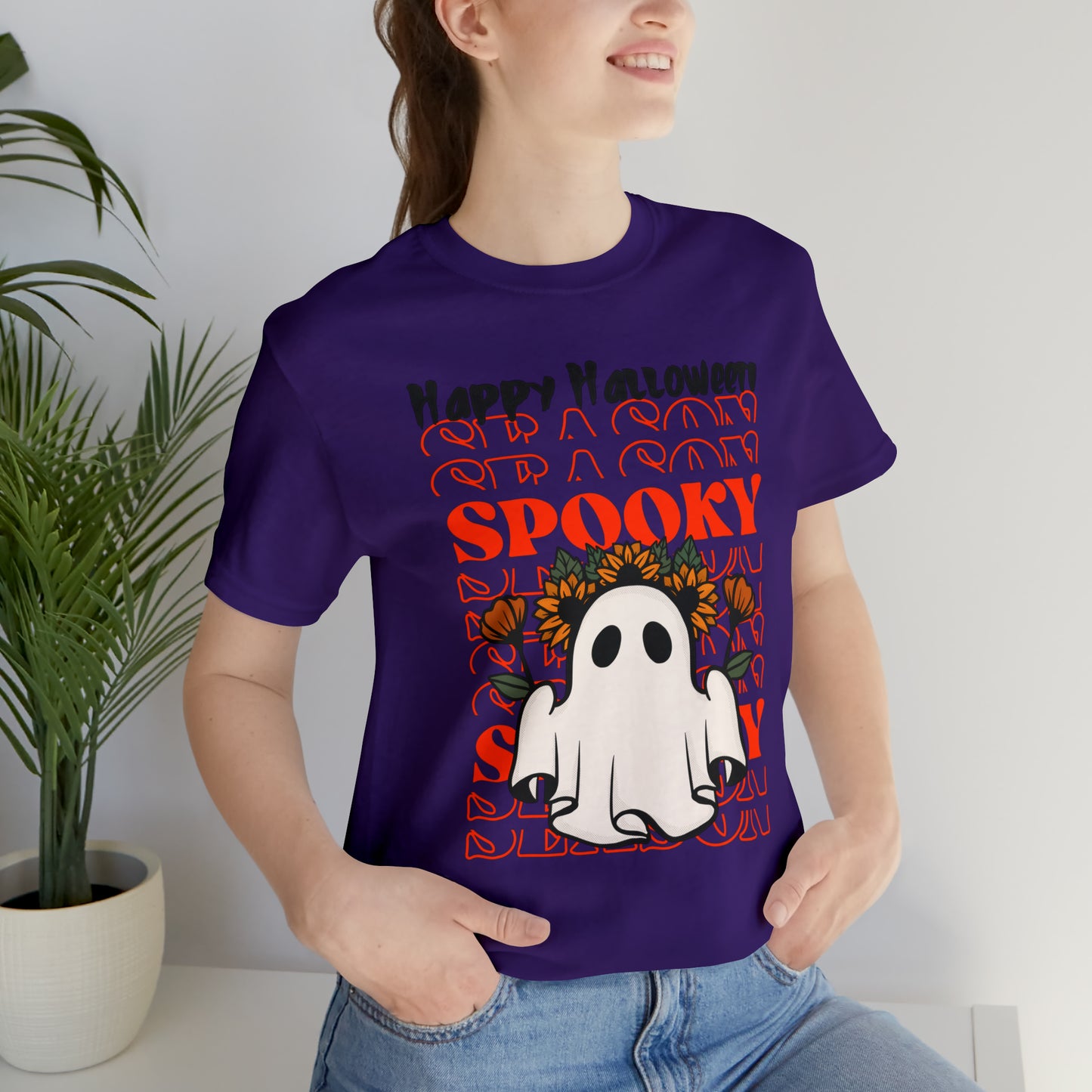 Camiseta de manga corta Unisex Jersey - Halloween - Pequeño Fantasma - 11