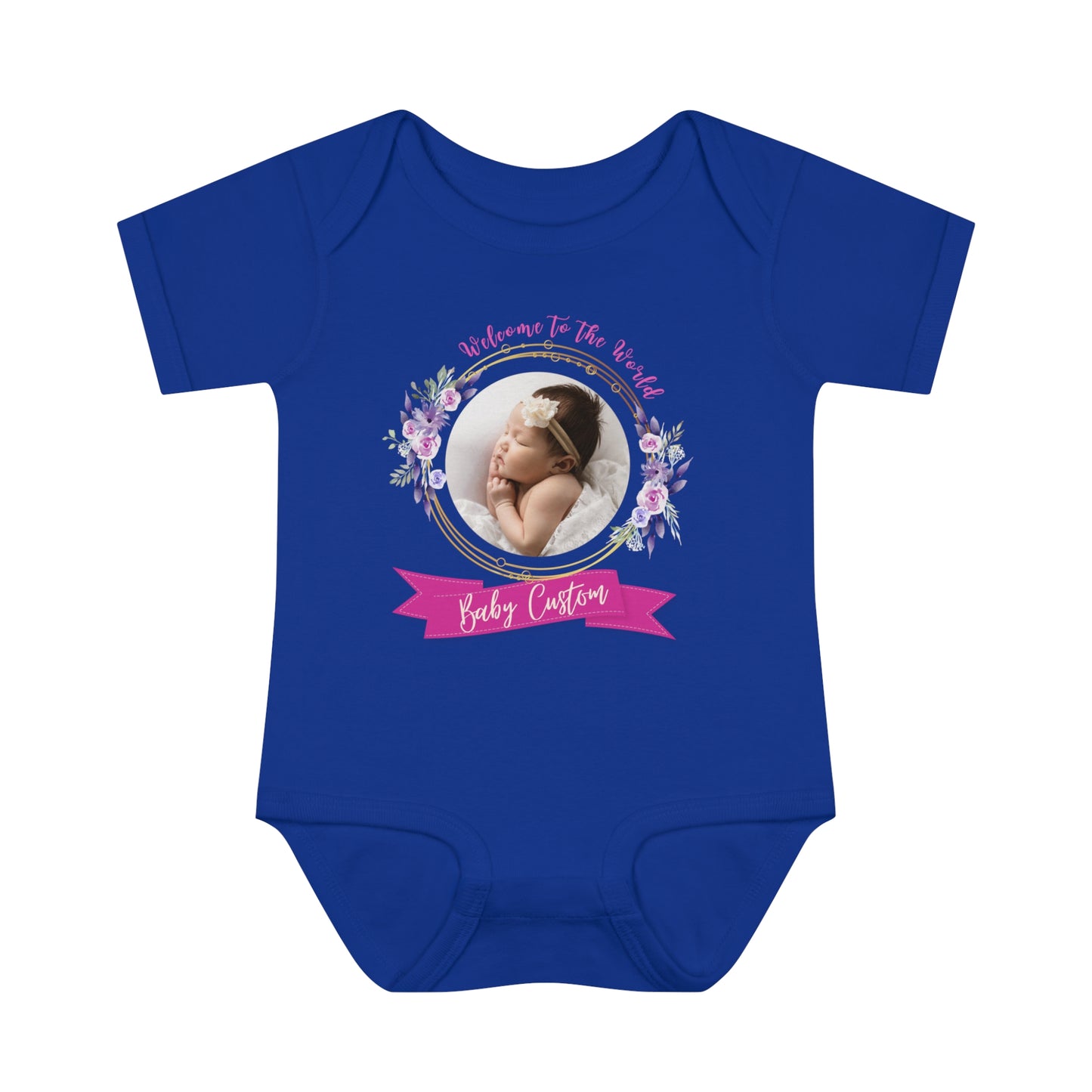 Body de costilla para bebé infantil - Bebé de bienvenida - Personalizado - 01