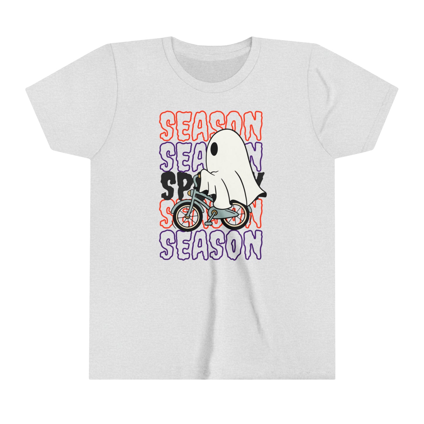 T-shirt à manches courtes pour jeunes - Halloween - Petit Fantôme - 18