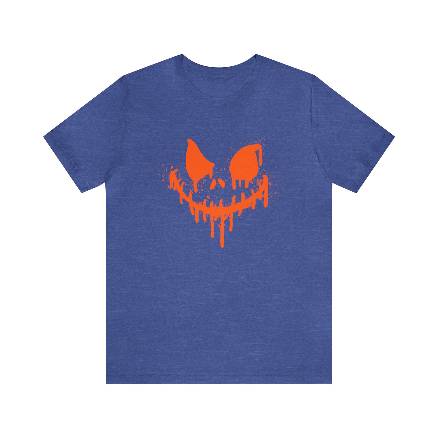 Camiseta de manga corta Unisex Jersey - Cara de terror de Halloween - 01
