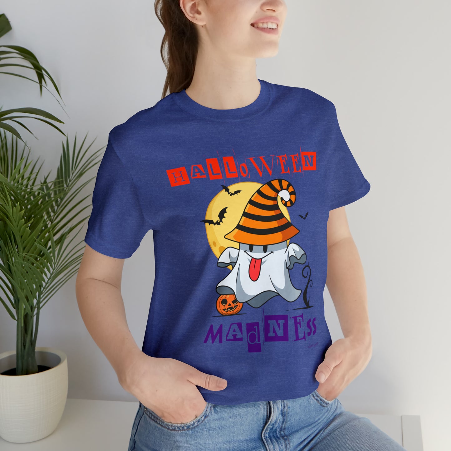 Camiseta de manga corta de jersey unisex - Halloween - Pequeño fantasma - 04