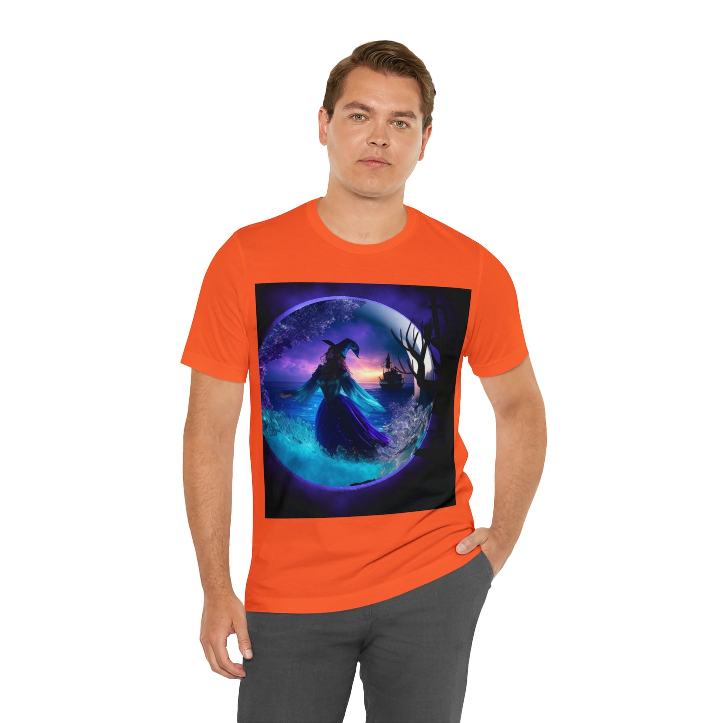 Camiseta de manga corta unisex Jersey - Halloween Witch AI - 02