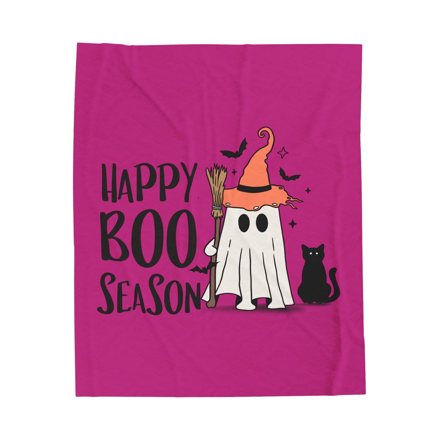 Velveteen Plush Blanket - Halloween - Little Ghost - 22-03