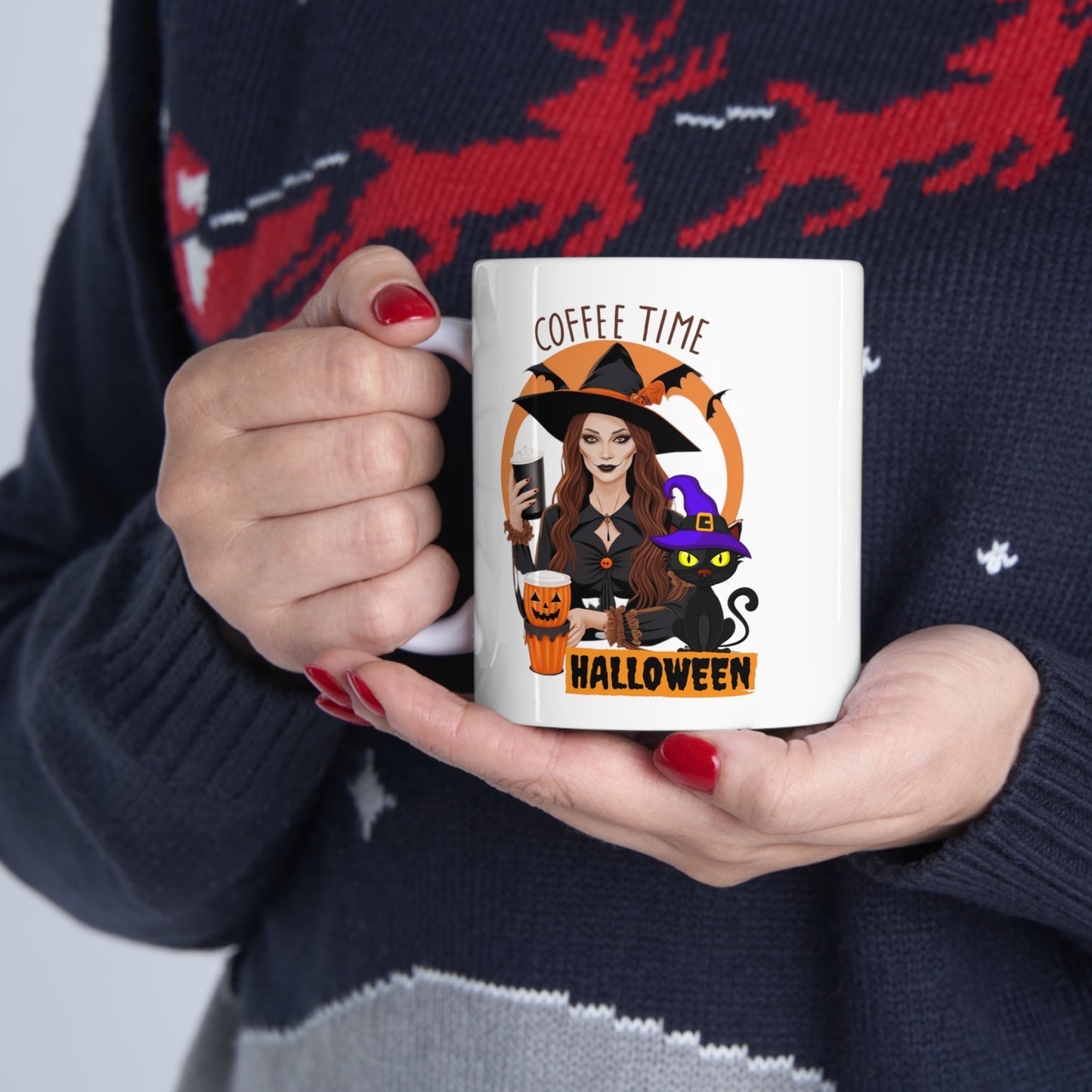Mug en céramique 11oz - Sorcière d'Halloween - 02