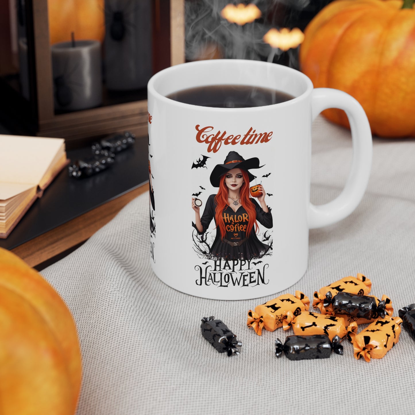 Mug en céramique 11oz - Sorcière d'Halloween - 05