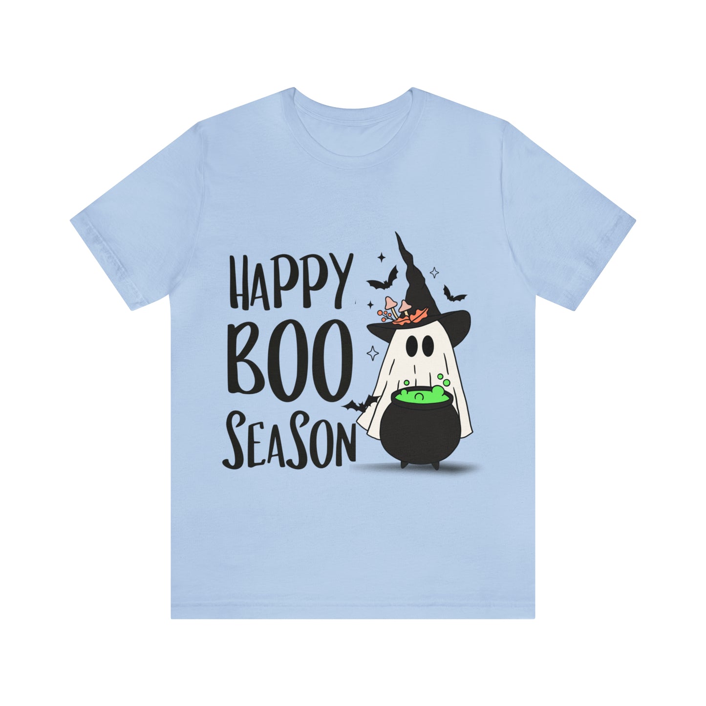 Tee-shirt à manches courtes en jersey unisexe - Halloween - Petit Fantôme - 20