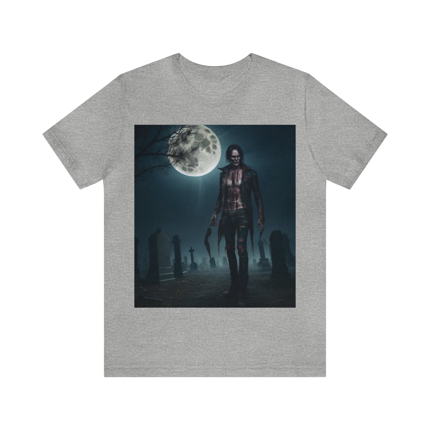Camiseta de manga corta Unisex Jersey - Halloween Skeleton man AI - 04