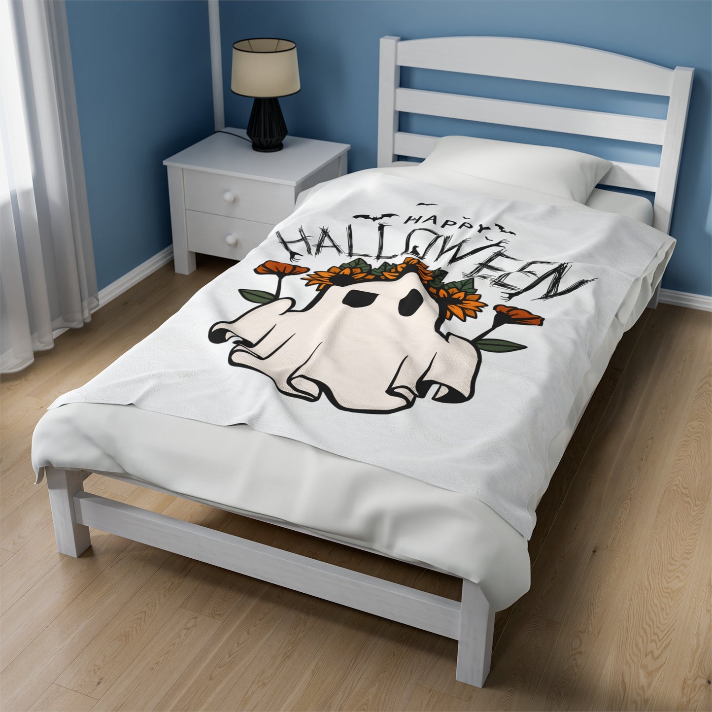 Couverture en peluche en velours - Halloween - Petit Fantôme - 03