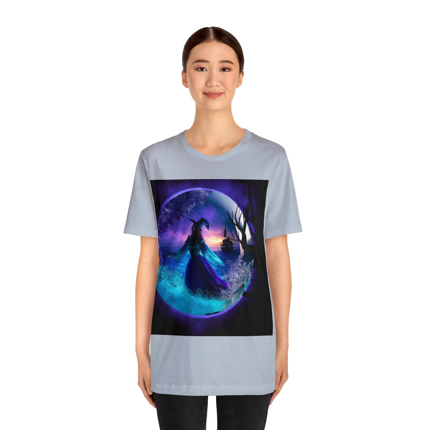 Camiseta de manga corta unisex Jersey - Halloween Witch AI - 02