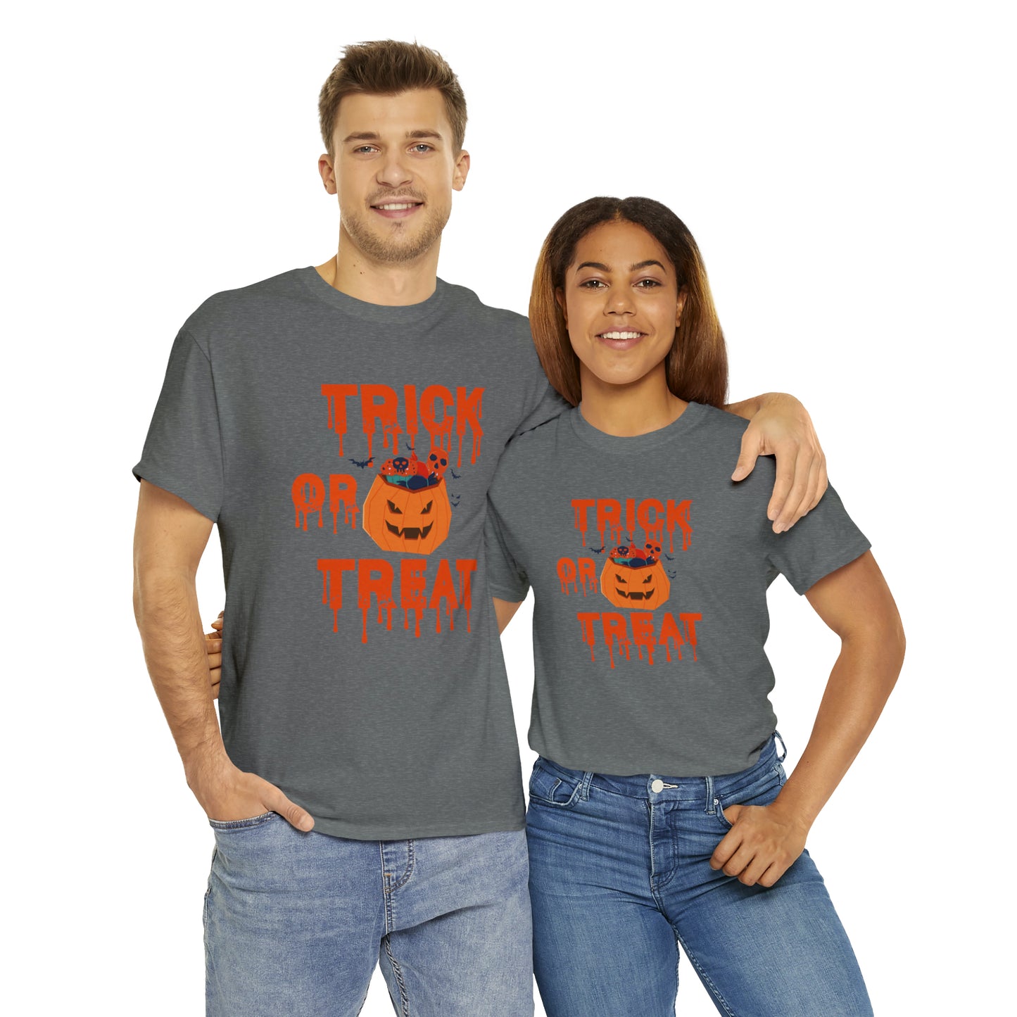 T-shirt unisexe en coton lourd - Halloween - Trick or Treat