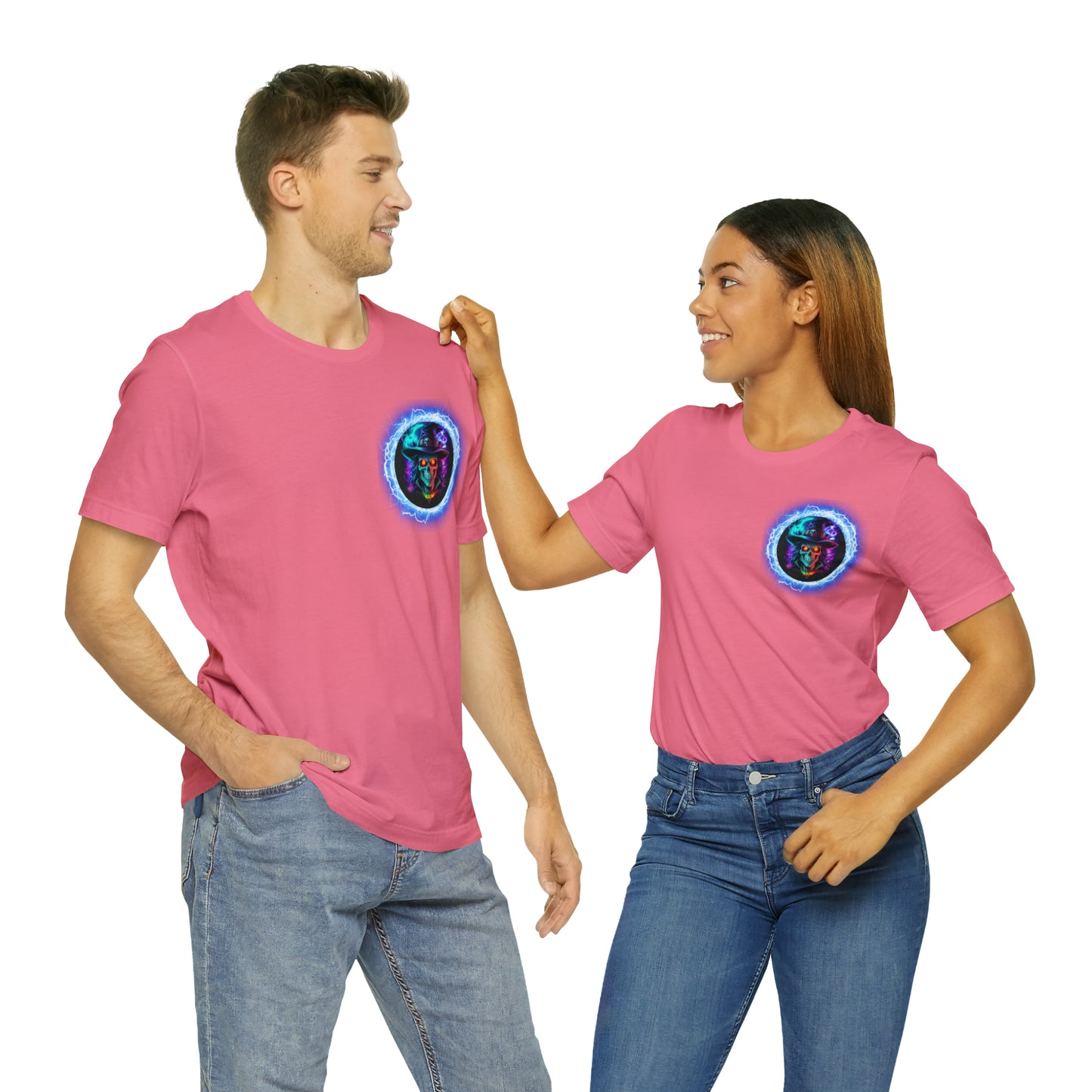 Camiseta de manga corta unisex Jersey - Calaveras de brujas de Halloween - 07