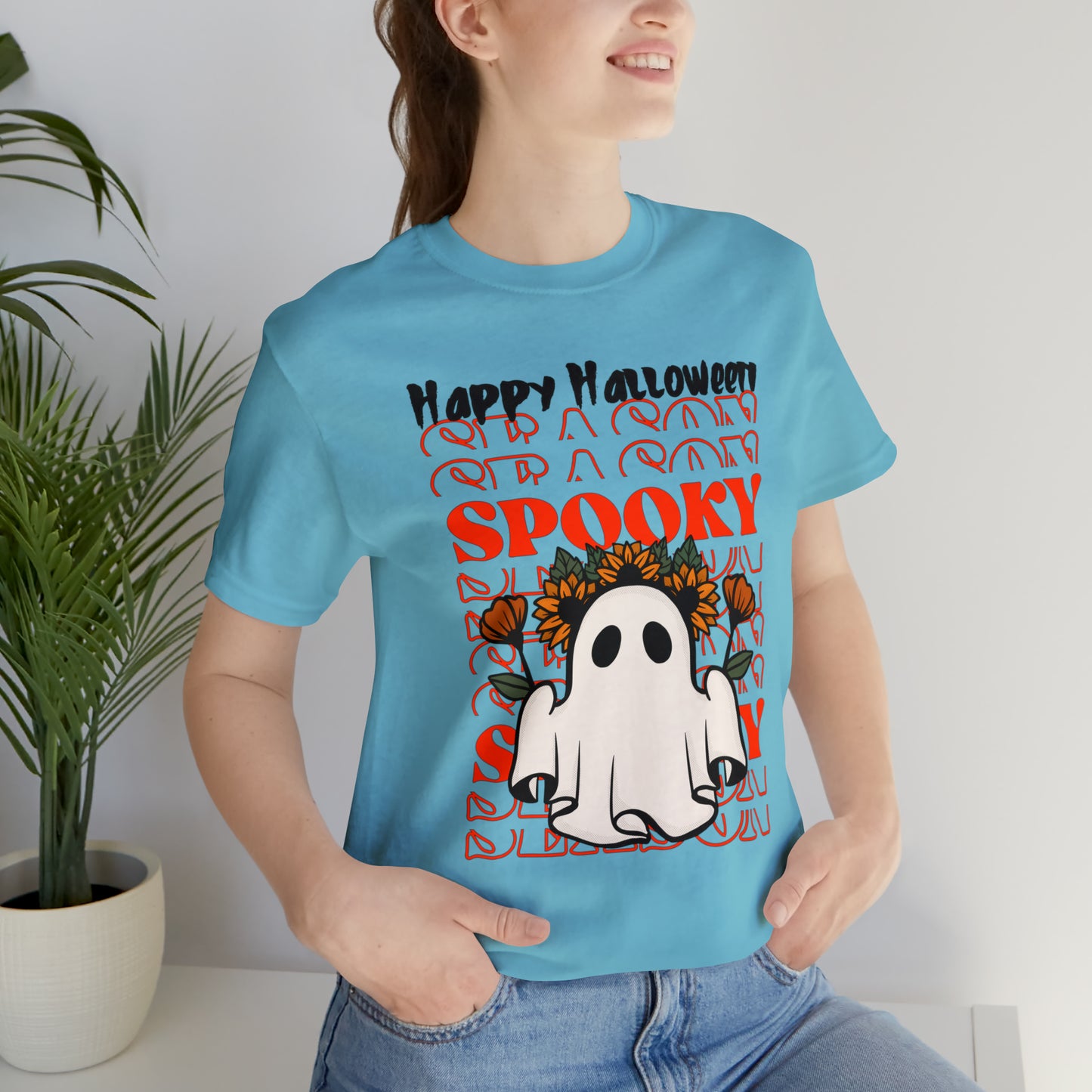Camiseta de manga corta Unisex Jersey - Halloween - Pequeño Fantasma - 11