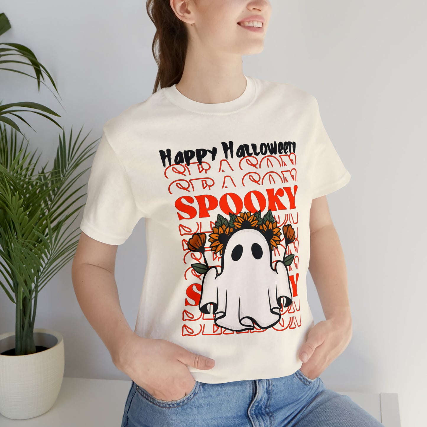 Camiseta de manga corta Unisex Jersey - Halloween - Pequeño Fantasma - 11