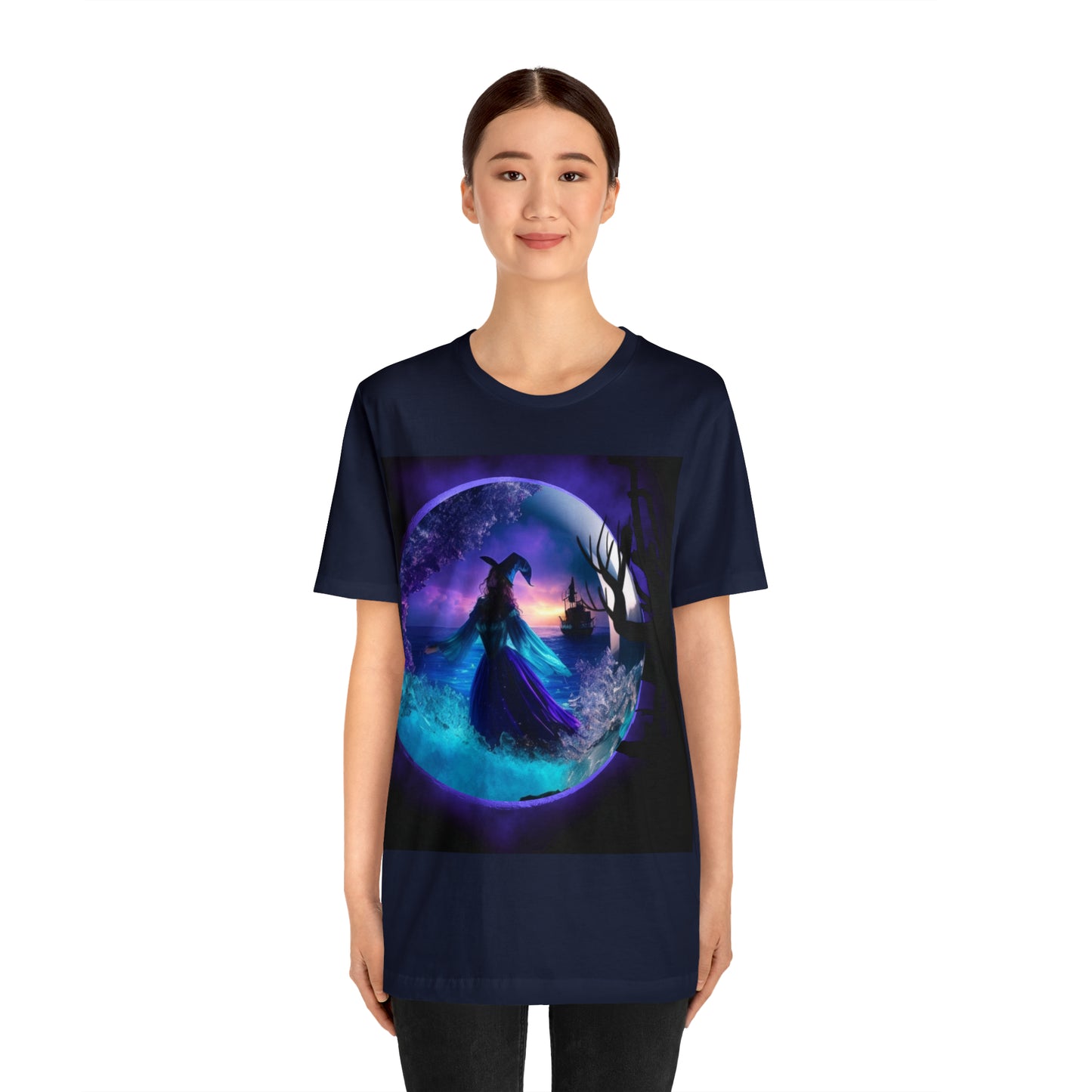 Camiseta de manga corta unisex Jersey - Halloween Witch AI - 02