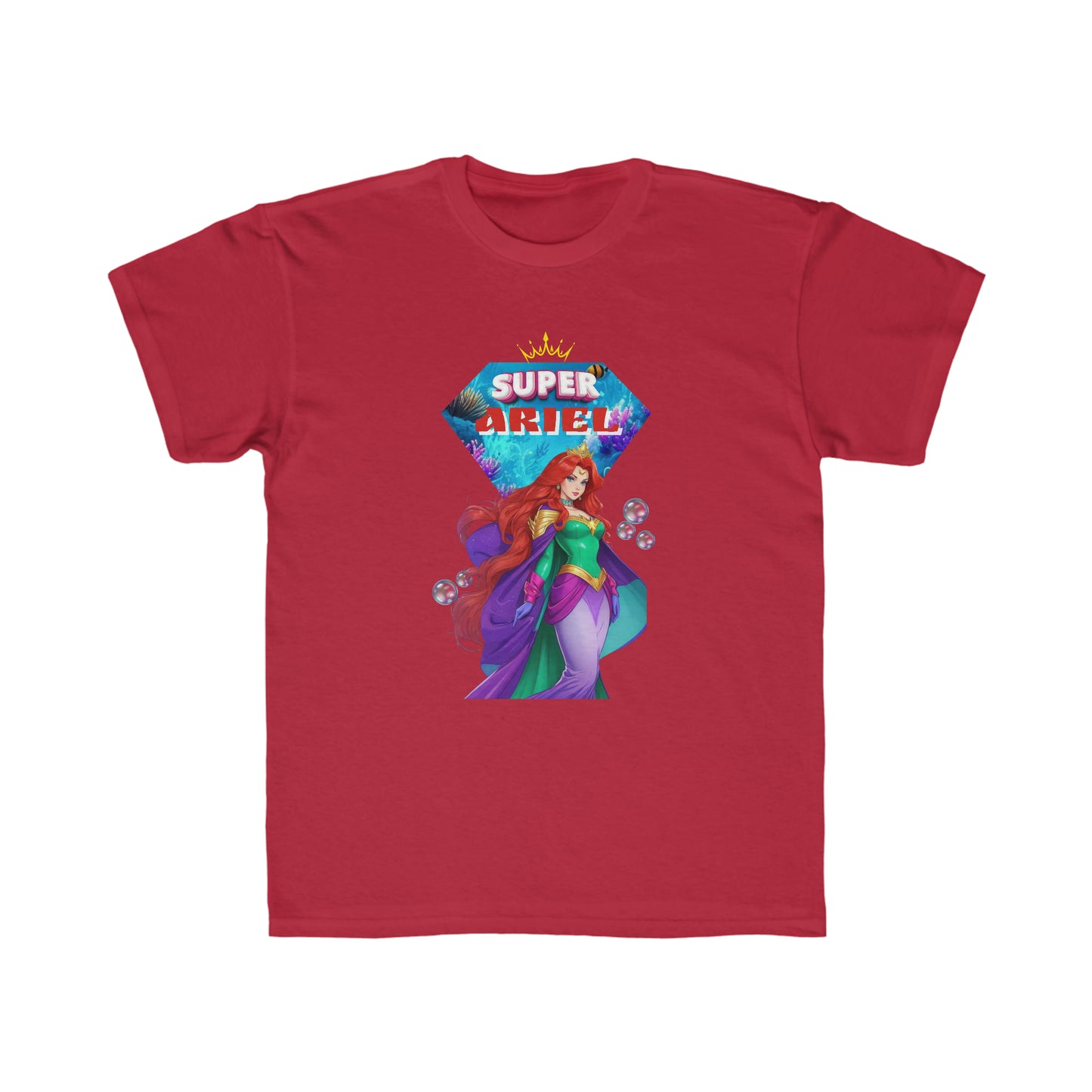 Camiseta de corte regular para niños - Princesas Heroína Ariel